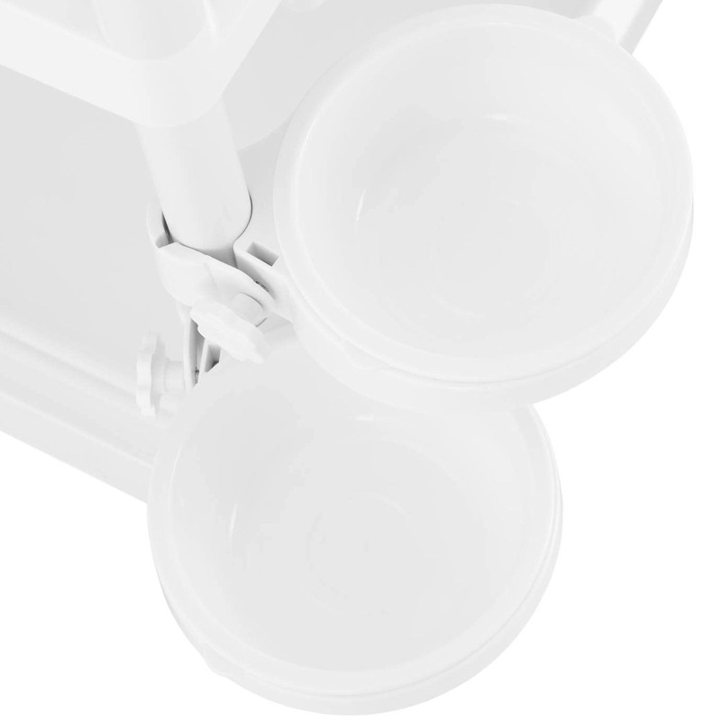 Kosmetikos laboratorinis vežimėlis 2 lentynos 2 stalčiai 3 konteineriai 84 x 53 x 92 cm 36 kg