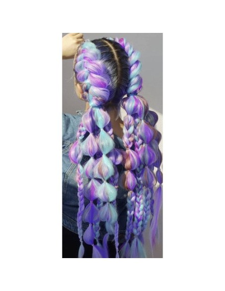 Sintetinių plaukų ombre mėlyna/ violetinė Soulima 21366