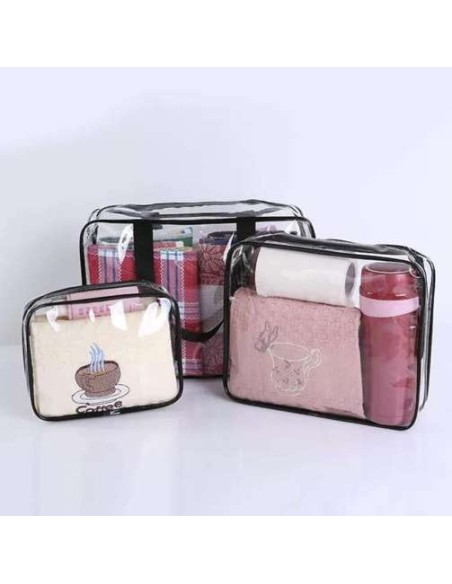 Skaidrus kosmetinis krepšys 3in1 Soulima 21448