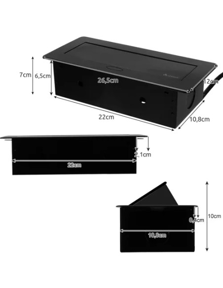 Stalviršyje paslėptas USB lizdas - dvigubas Izoxis 21446