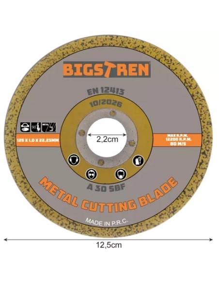 Metalo pjovimo diskas - 50 vnt. Bigstreetas 21639