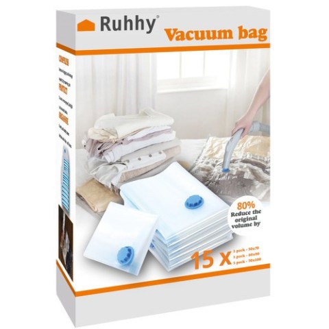 Vakuuminių maišelių rinkinys iš 15 vienetų Ruhhy 22129