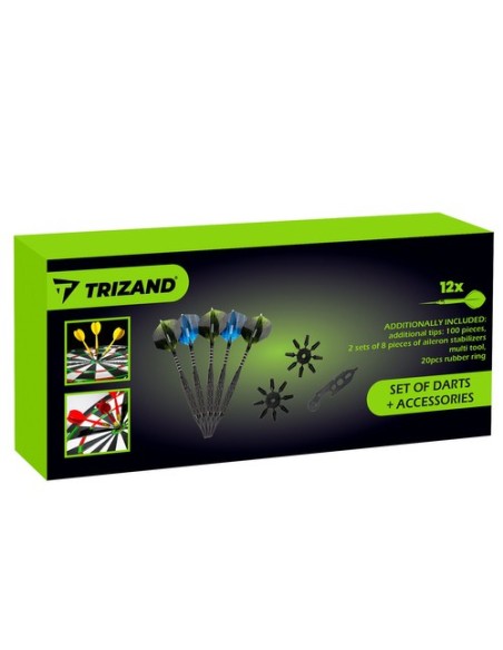 Smiginio rinkinys 12 dalių + priedai Trizand 21629