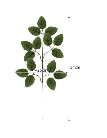 Dirbtiniai lapai 47cm - rinkinyje 12vnt. Gardlovas 22557