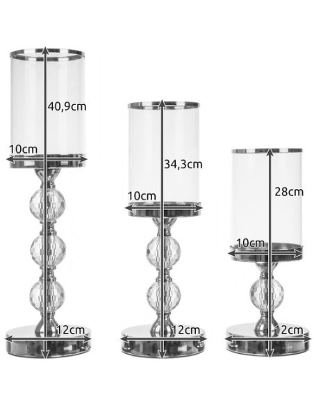 Žvakidžių-žibintų rinkinys 3 vnt. Ruhhy 22314