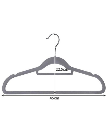 Drabužių kabykla 20 vnt - pilka Ruhhy 22535