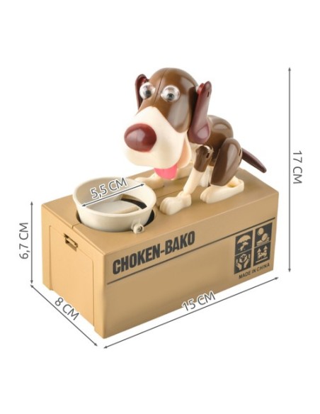 Baterija veikianti taupyklė - rudas šuo 22470