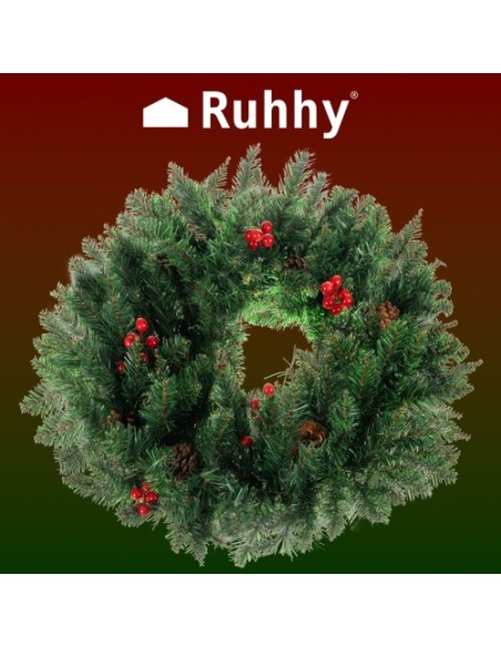 Kalėdinis papuošimas durų vainikas Dekoratyvinis dekoratyvinis ornamentas 60 cm storis XXL