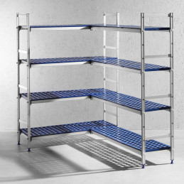 Aliuminio gastronominis laikymo lentynas virtuvei GN1/1 konteineriams, plotis 112cm