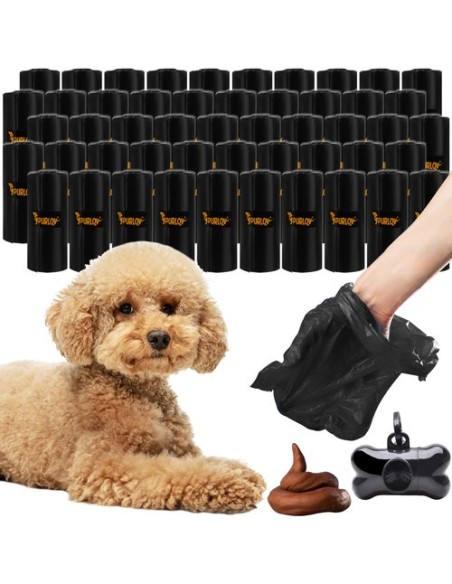 Ekskrementų maišelių rinkinys + dėklas Purlov 22812