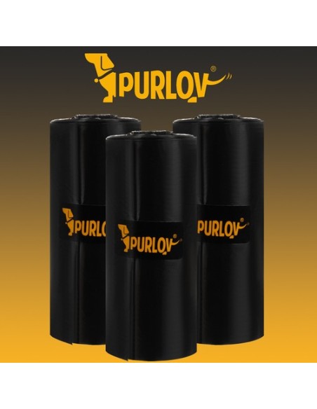 Ekskrementų maišelių rinkinys + dėklas Purlov 22812