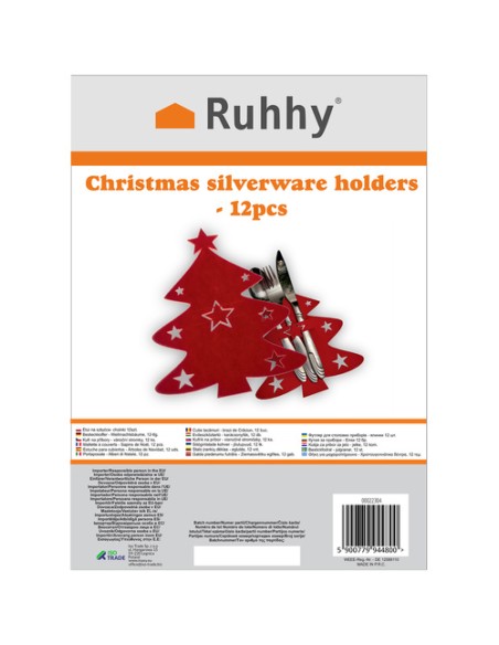 Stalo įrankių dėklas - eglutės, 12 vnt. Ruhhy 22304