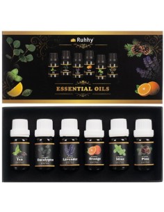 Kvapieji aliejai - 6 vnt. rinkinys, 10 ml, Ruhhy 21939