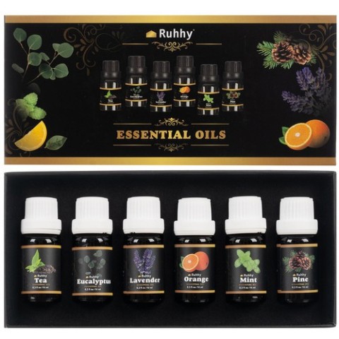 Kvapieji aliejai - 6 vnt. rinkinys, 10 ml, Ruhhy 21939