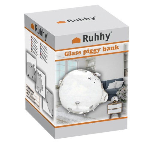 Piggy bank - stiklinė kiaulė Ruhhy 22588