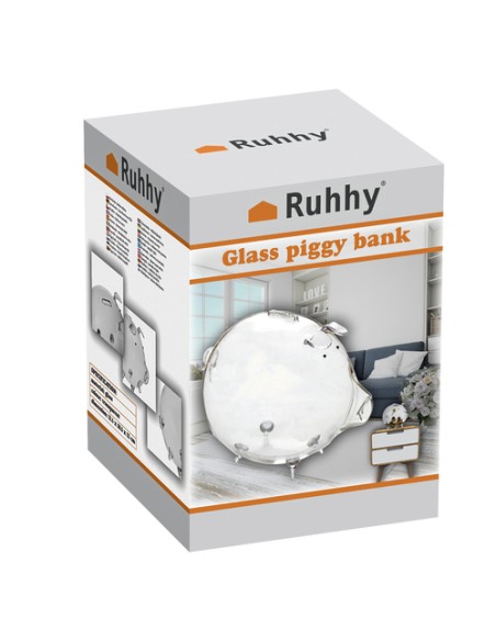 Piggy bank - stiklinė kiaulė Ruhhy 22588
