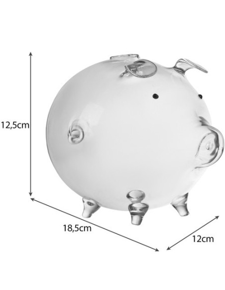 Piggy bank - stiklinė kiaulė Ruhhy 22588