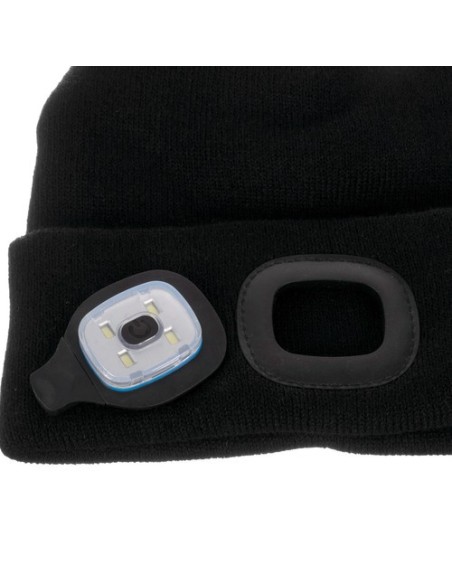 Žieminė kepurė su žibintuvėliu - juoda Trizand 22663