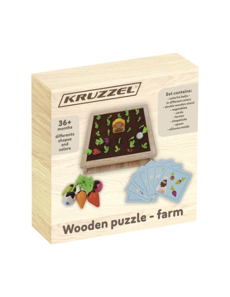 Medinė dėlionė - Kruzzel farm 22755