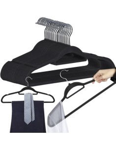 Drabužių kabykla 20 vnt - juoda Ruhhy 22536