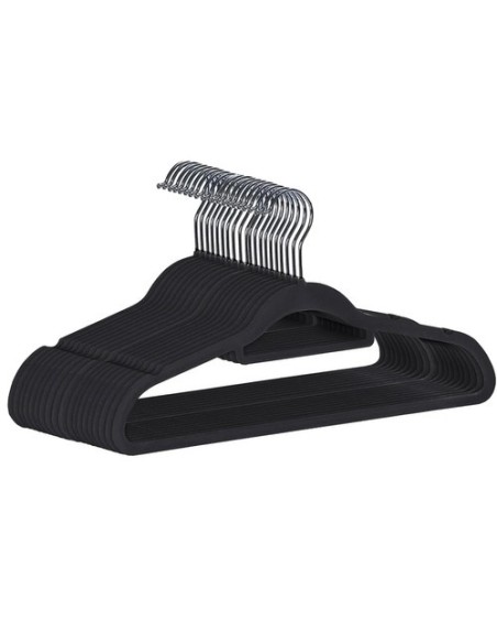 Drabužių kabykla 20 vnt - juoda Ruhhy 22536