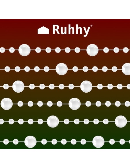 Kalėdų eglutės girlianda - perlai 5m Ruhhy 22499