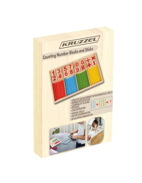 Mediniai pagaliukai, skirti mokytis skaičiuoti 22447