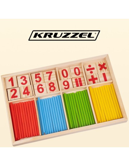 Mediniai pagaliukai, skirti mokytis skaičiuoti 22447