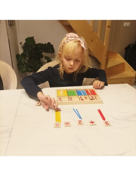 Mediniai pagaliukai, skirti mokytis skaičiuoti 22447