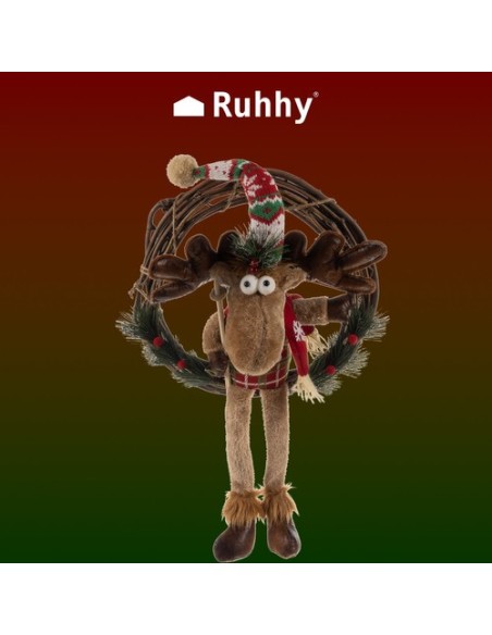 Kalėdinis vainikas ant durų – elnias Ruhhy 22316