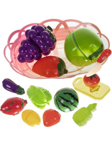 Vaisių ir daržovių rinkinys pjaustymui krepšelyje 22576