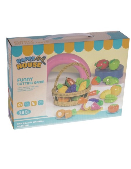 Vaisių ir daržovių rinkinys pjaustymui krepšelyje 22576