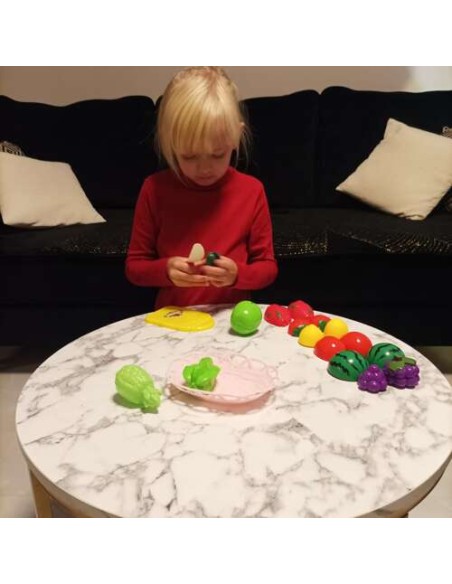 Vaisių ir daržovių rinkinys pjaustymui krepšelyje 22576