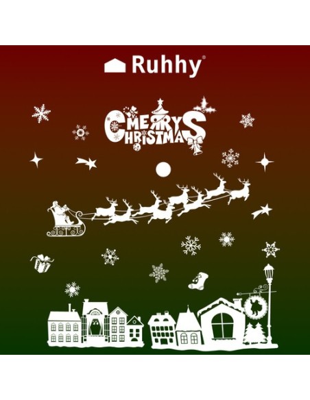 Kalėdiniai langų lipdukai Ruhhy 22305