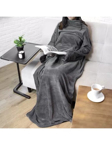 Šviesiai pilkas megztinis ir chalatas Ruhhy 22649