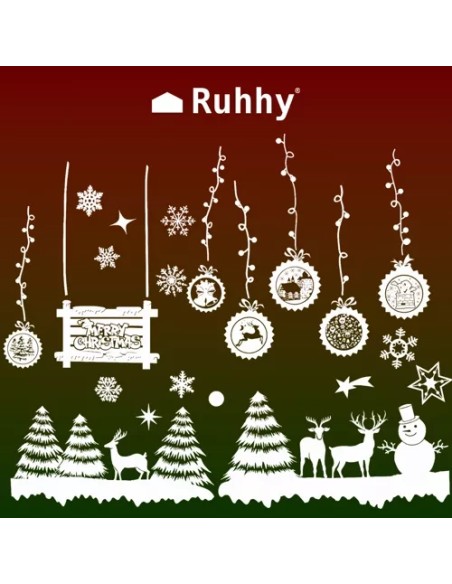 Kalėdiniai langų lipdukai Ruhhy 22253