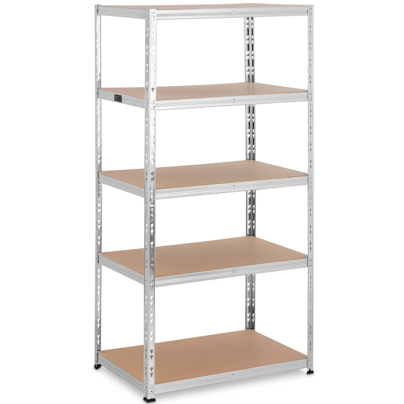 Metalinė laikymo lentyna 5 lentynos 875 kg 90 x 60 x 180 cm pilka