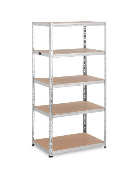 Metalinė laikymo lentyna 5 lentynos 875 kg 90 x 60 x 180 cm pilka