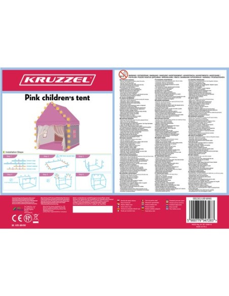 Vaikiška palapinė - rožinė Kruzzel 22653