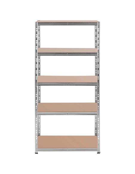 Metalinė laikymo lentyna 5 lentynos 875 kg 90 x 60 x 180 cm pilka