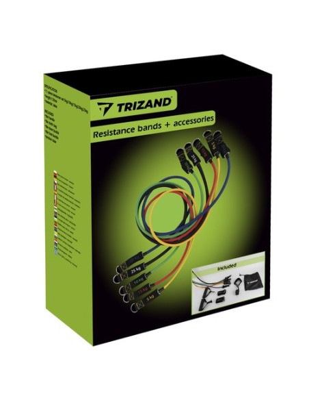 Mankštos juostų rinkinys + priedai Trizand 22716