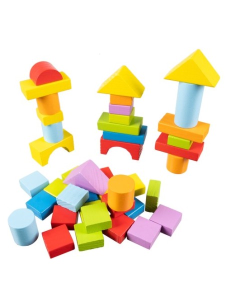 Medinės kaladėlės - 100 vnt. Kruzzel 22666