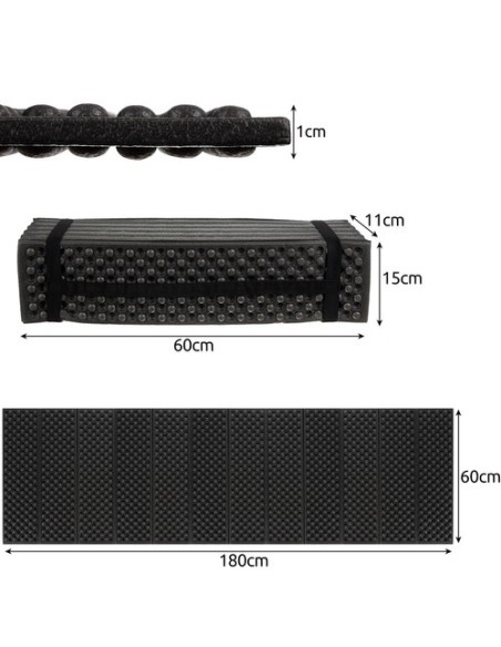 Sulankstomas miegamojo kilimėlis 180x60x1cm Trizand 22870