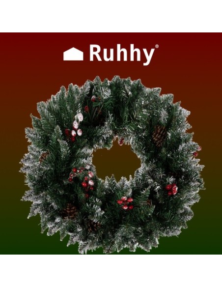 Apsnigtas kalėdinis vainikas Ruhhy 22302