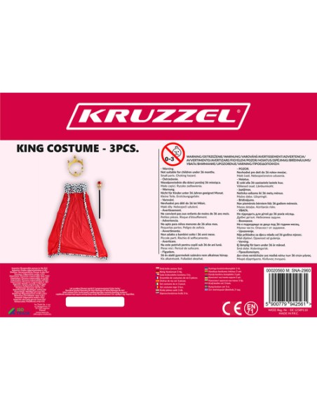 Karaliaus kostiumo rinkinys 3 vnt. Kruzzel 20560