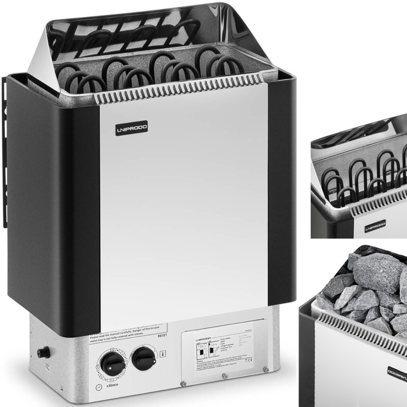 Elektrinė pirties krosnelė su įmontuotu valdymu 5-9 m3 iki 110C 400 V 6 kW Elektrinė pirties krosnelė su įmontuotu valdymu 5-9 m3 iki 110C 400 V 6 kW