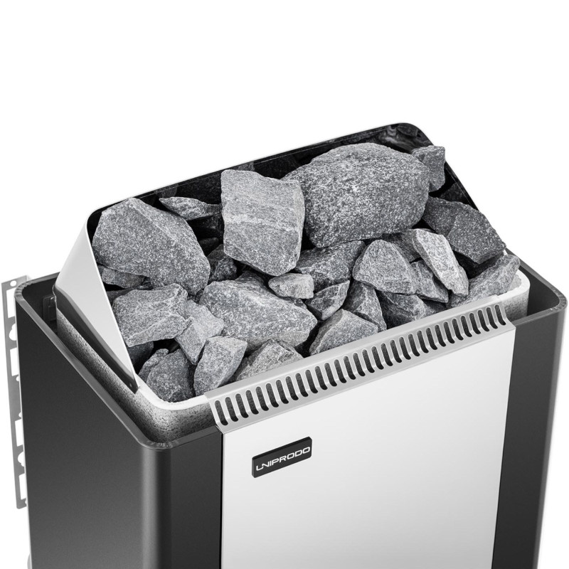 Elektrinė pirties krosnelė su įmontuotu valdymu 5-9 m3 iki 110C 400 V 6 kW