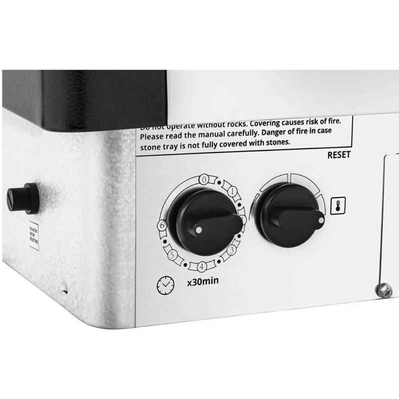 Elektrinė pirties krosnelė su įmontuotu valdymu 5-9 m3 iki 110C 400 V 6 kW
