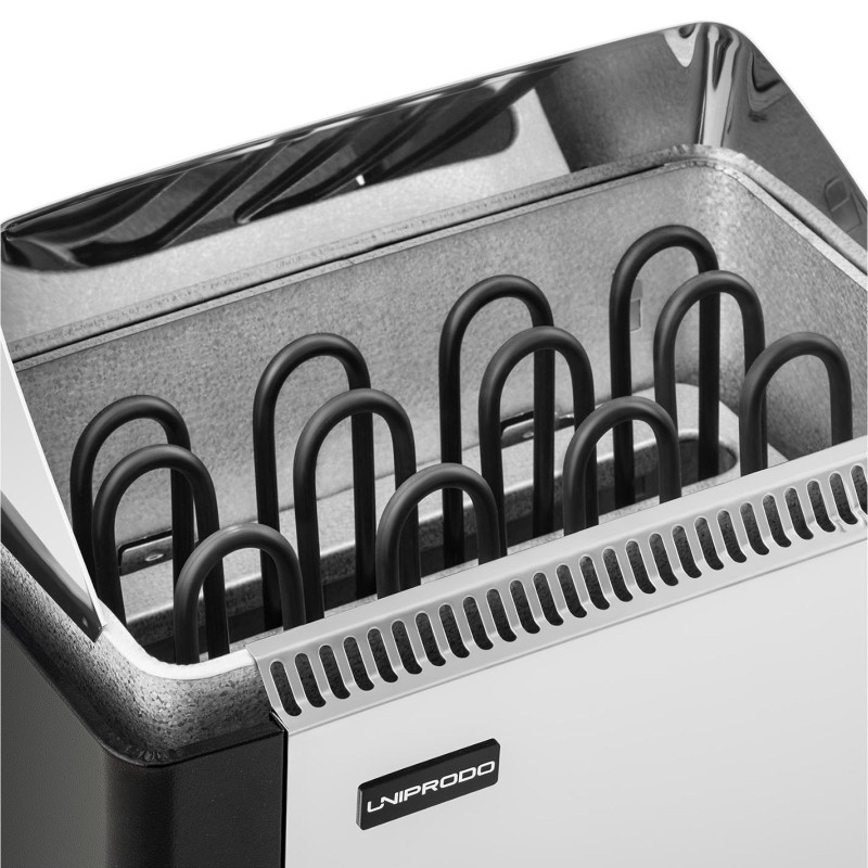 Elektrinė pirties krosnelė su įmontuotu valdymu 5-9 m3 iki 110C 400 V 6 kW