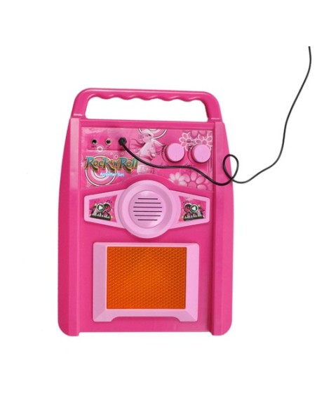 Gitara + mikrofonas + stiprintuvas rožinė 22407